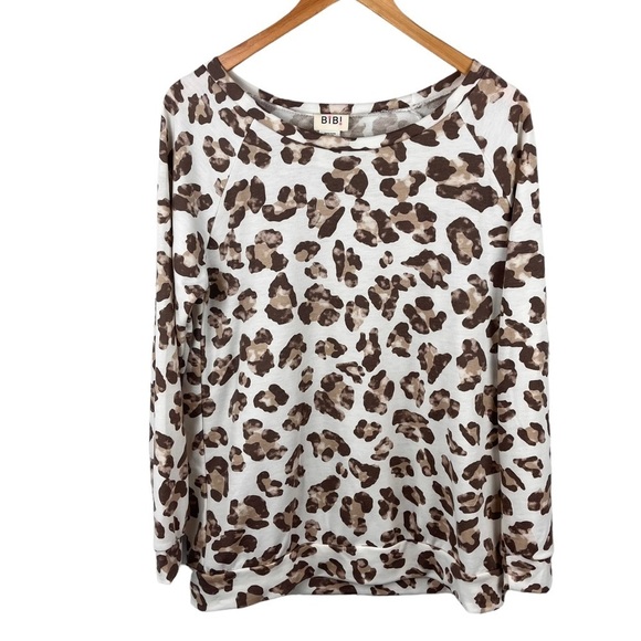 BiB! Leopard Print Supersoft Sweatshirt - Picture 1 of 4